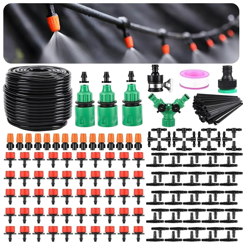 Remiawy 164-Foot Drip Irrigation System Kit: $17.99