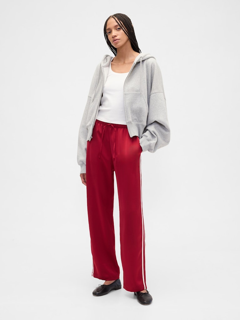 Relaxed Satin Straight-Leg Crop Pants: $31.99 Relaxed Satin Straight-Leg Crop Pants: $31.99