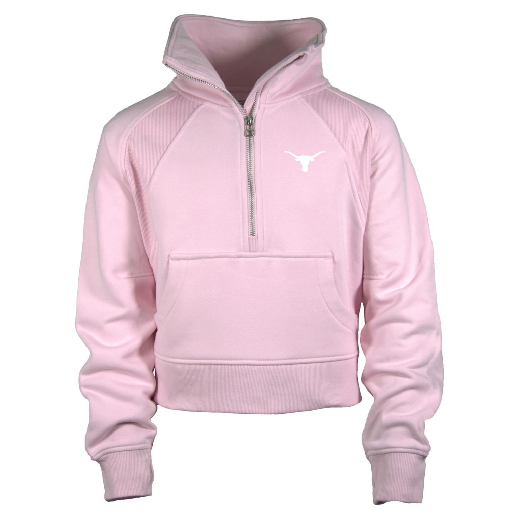 Girls' Texas Longhorns Cropped Funnel Neck Half-Zip Sweatshirt: $69.99 Girls' Texas Longhorns Cropped Funnel Neck Half-Zip Sweatshirt: $69.99