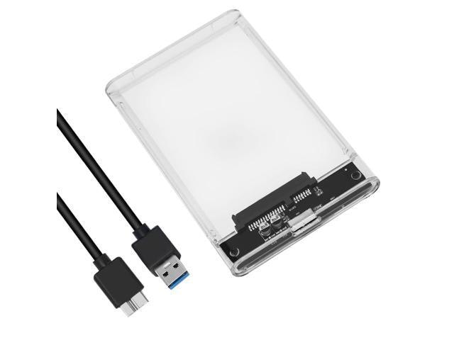 Transparent 2.5-Inch USB 3.0 to SATA III External Hard Drive Enclosure: $18.99