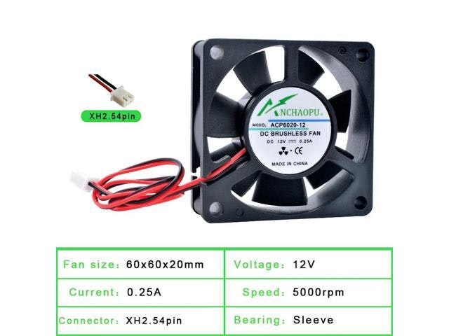 ACP6020 60mm DC12V Sleeve Cooling Fan: $16 ACP6020 60mm DC12V Sleeve Cooling Fan: $16