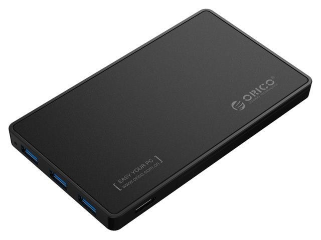 Orico 2.5-inch USB 3.0 SATA External Hard Drive Enclosure with 3-Port USB Hub: $24.45