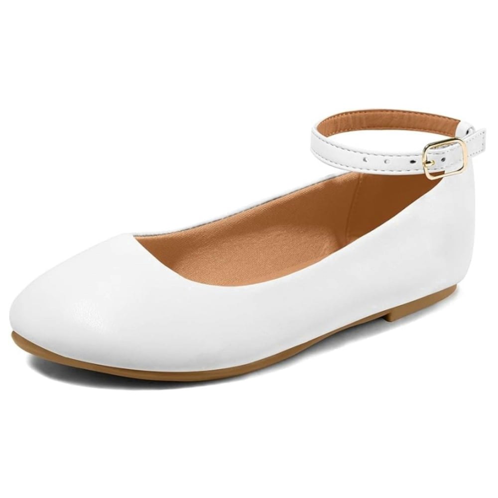 Bocca Girl's White Faux Leather Ballet Flat Shoes Size 3: $17.99 Bocca Girl's White Faux Leather Ballet Flat Shoes Size 3: $17.99