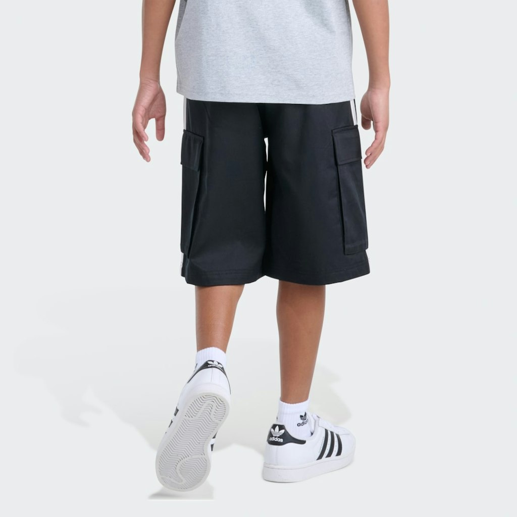 Adidas Originals 3-Stripes Elastic Waist Cargo Jorts: $45