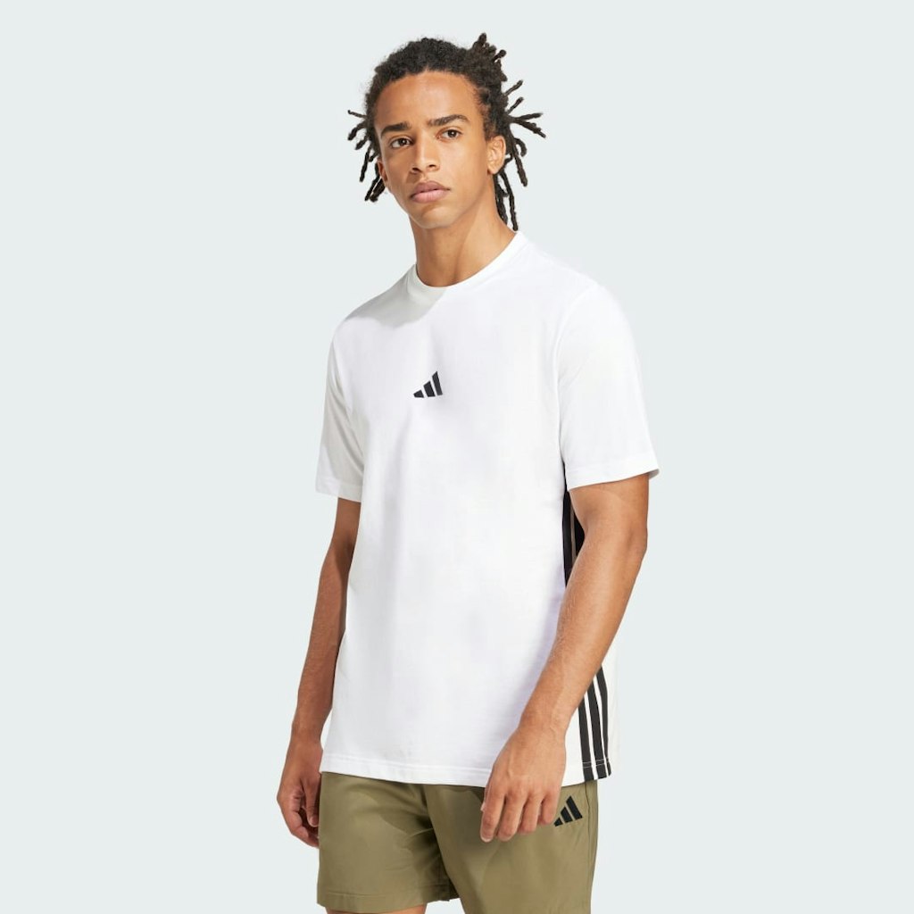 Essentials 3-Stripes Single Jersey Tee: $30