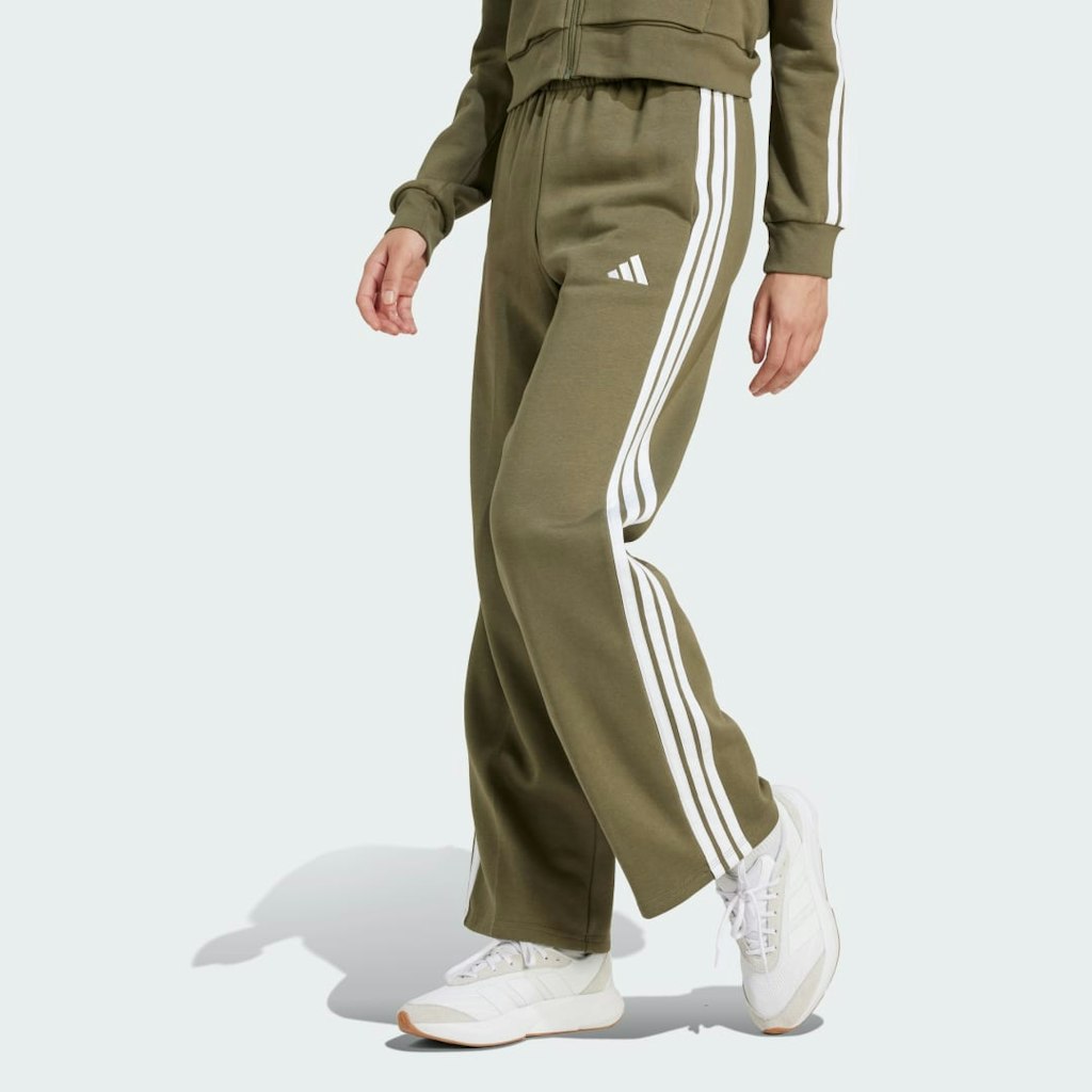 Adidas Essentials 3-Stripes Open-Hem French Terry Pants: $50 Adidas Essentials 3-Stripes Open-Hem French Terry Pants: $50