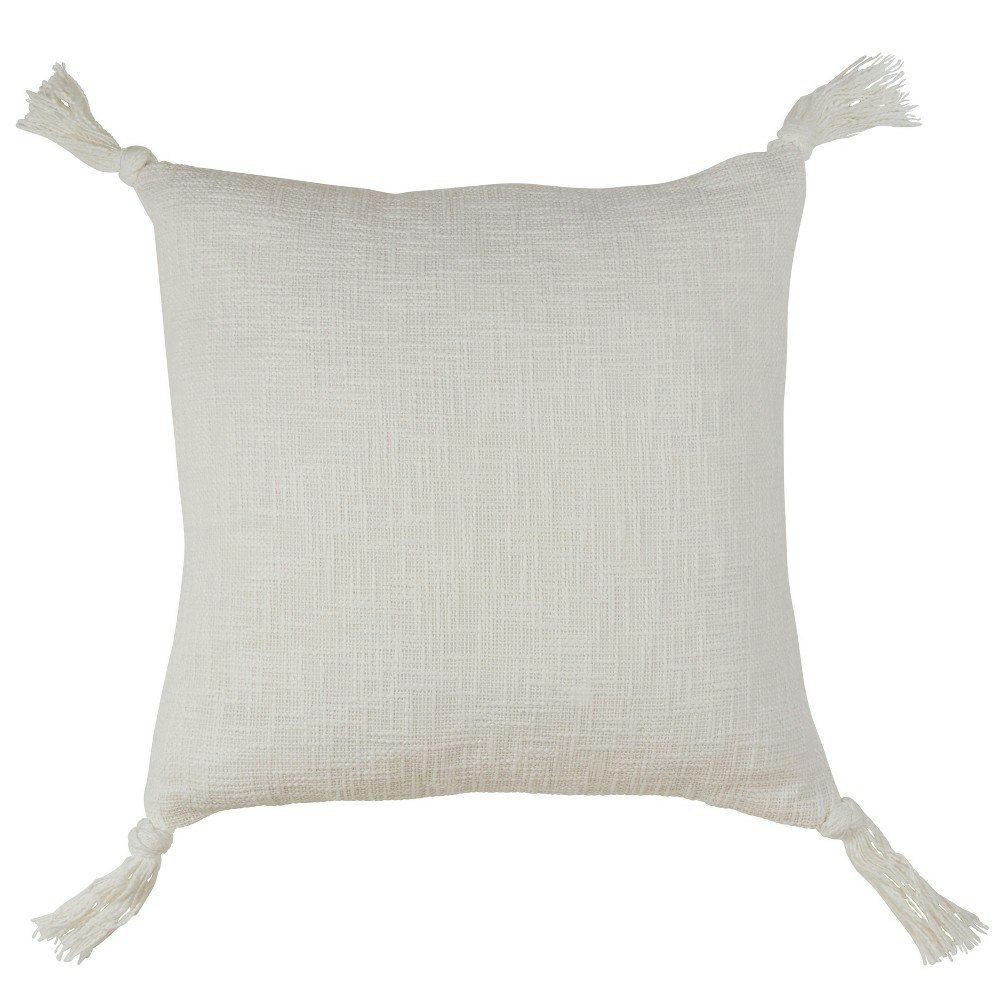 Saro Lifestyle 20"x20" Square Tassel Throw Pillow: $68.99 Saro Lifestyle 20"x20" Square Tassel Throw Pillow: $68.99