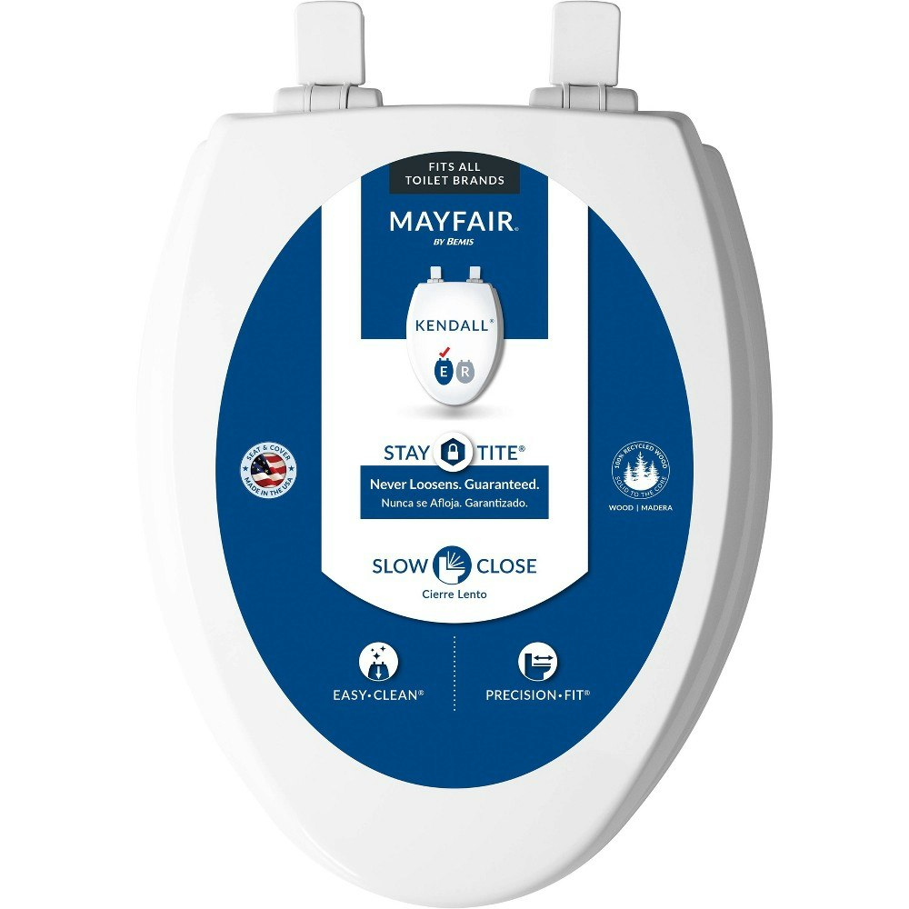 Mayfair by Bemis Kendall Elongated Enameled Wood Toilet Seat: $36.99 Mayfair by Bemis Kendall Elongated Enameled Wood Toilet Seat: $36.99