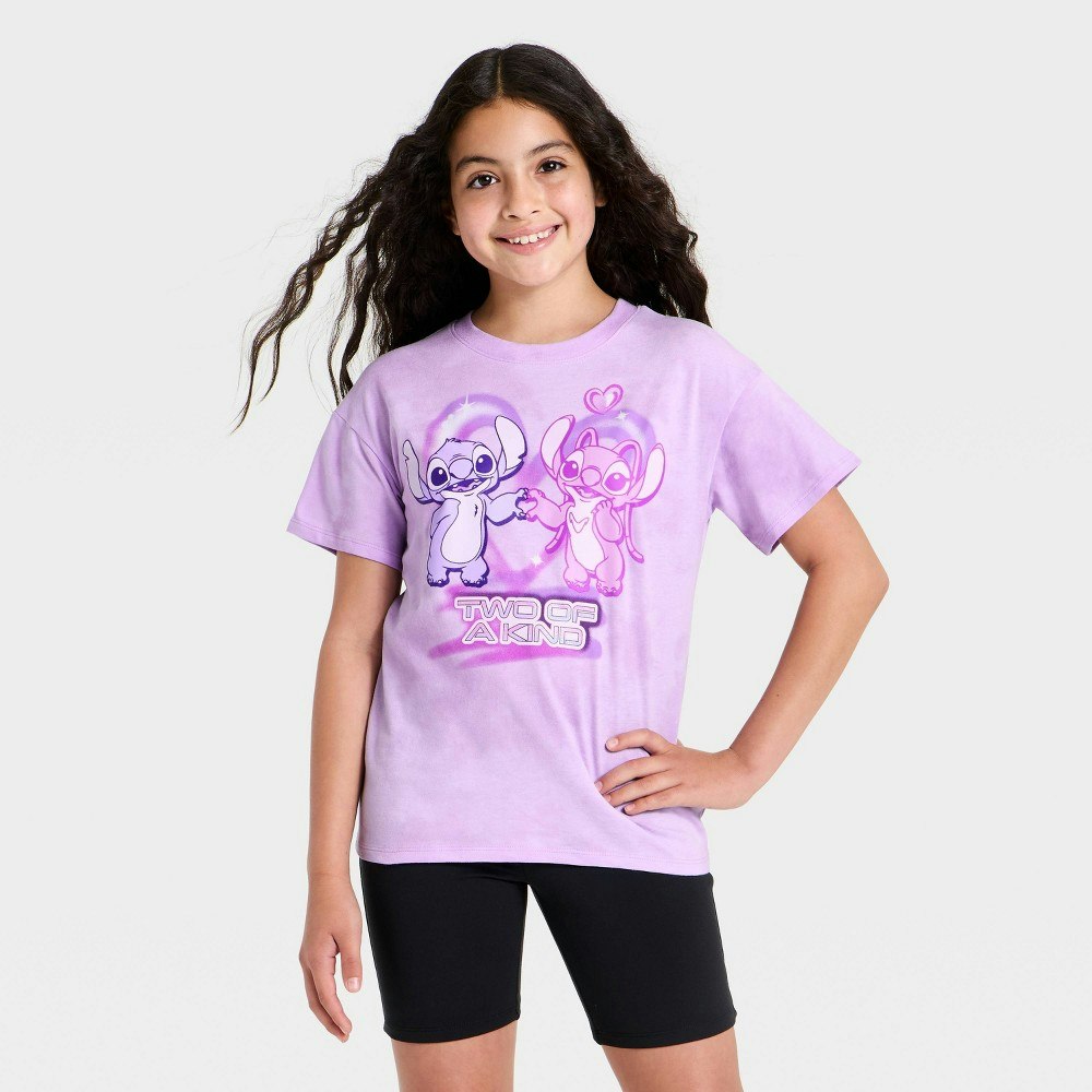 Girls' Disney Lilo & Stitch Short Sleeve Graphic T-Shirt: $10