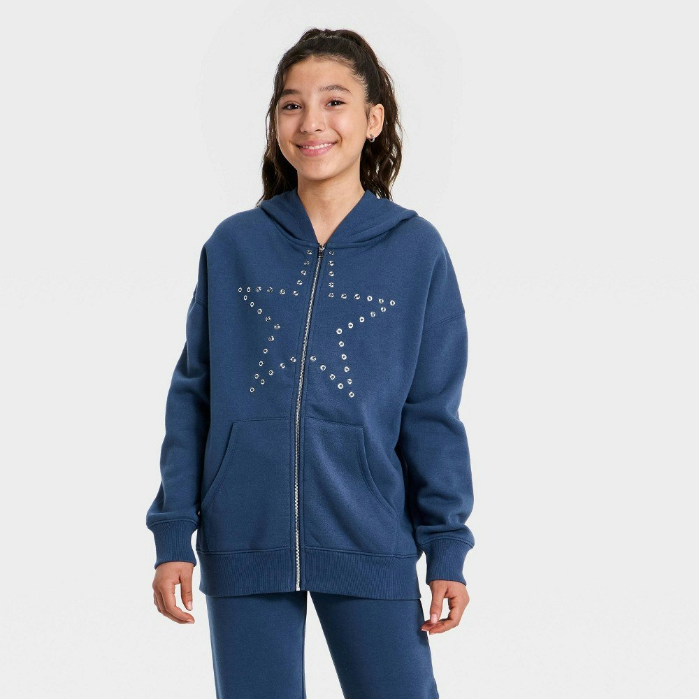 Art Class Girls' Oversized Fleece Zip Hoodie: $22 Art Class Girls' Oversized Fleece Zip Hoodie: $22