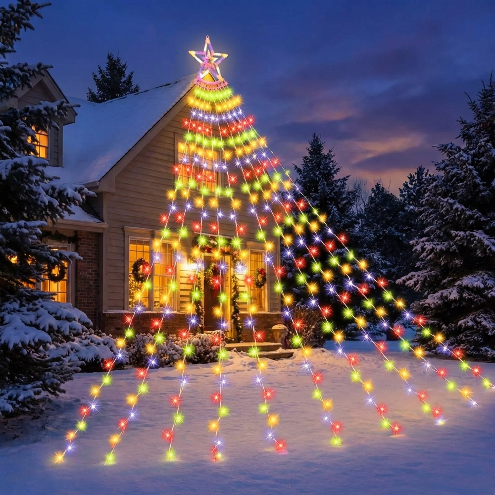350 LED Star Waterfall Fairy String Lights: $29.89 350 LED Star Waterfall Fairy String Lights: $29.89