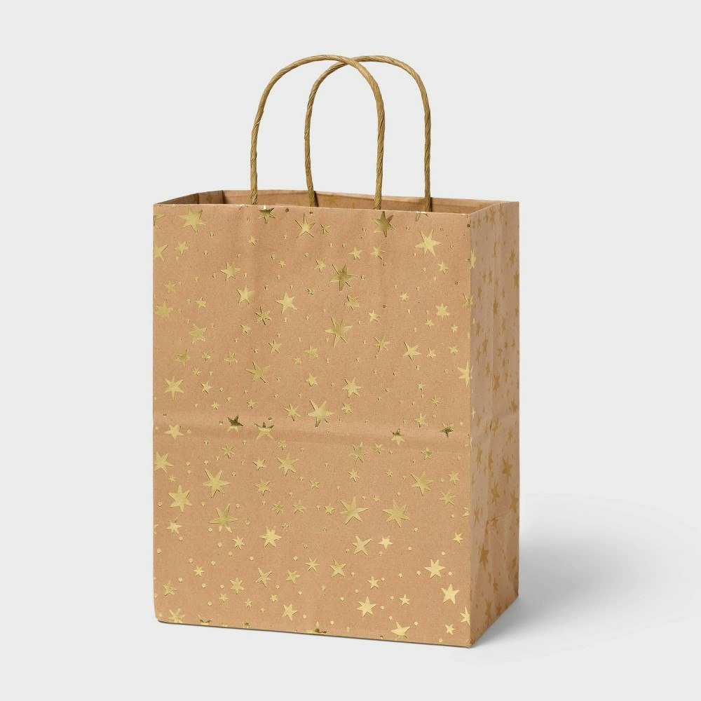 Spritz Small Foil Star Kraft Gift Bag: $1.50