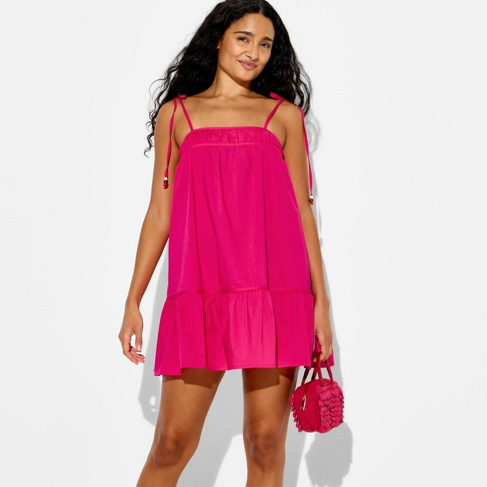 Wild Fable Women's Beaded Strap Trapeze Mini Dress: $30 Wild Fable Women's Beaded Strap Trapeze Mini Dress: $30