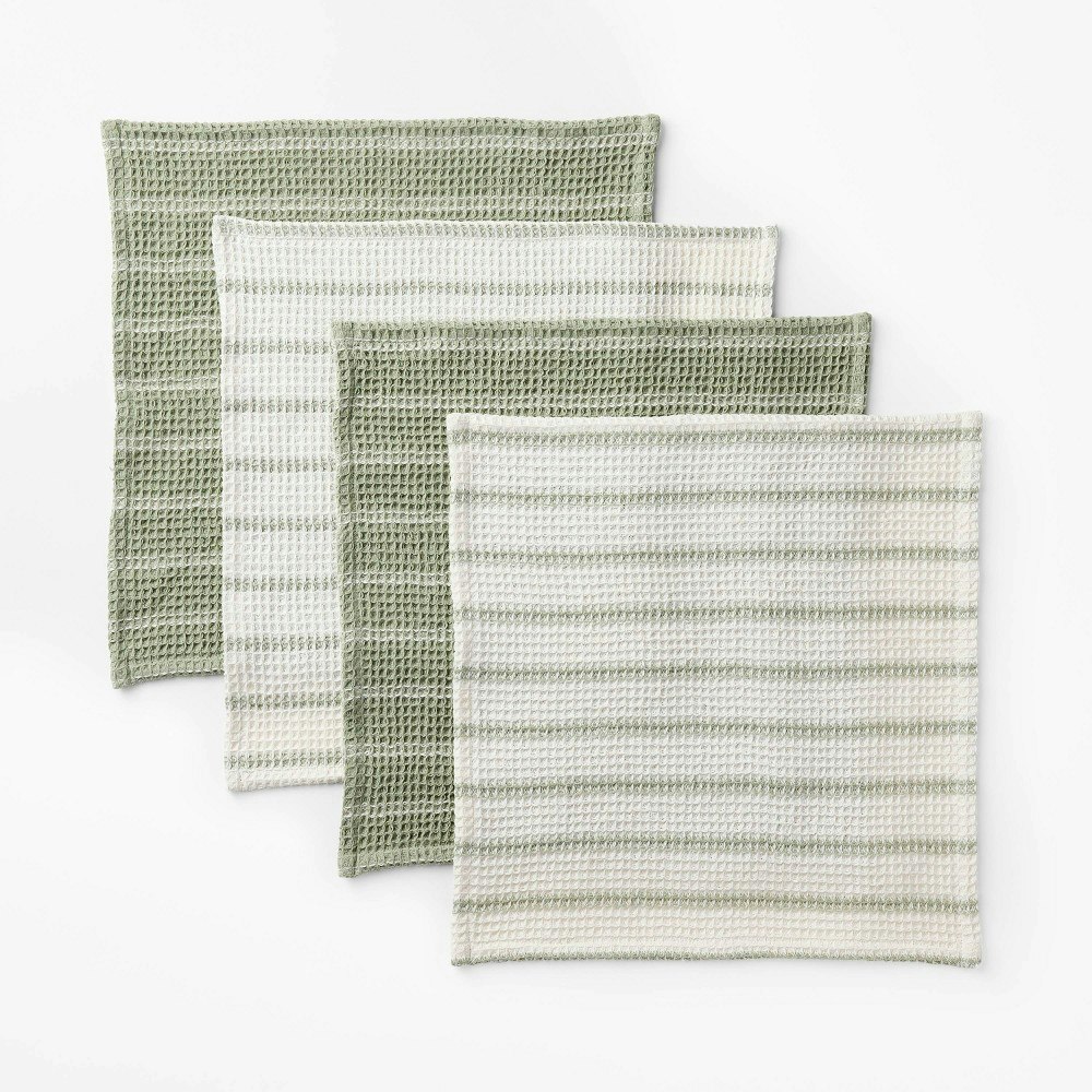 Figmint 12"x12" Waffle Stripe Dish Cloth 4-Pack: $8 Figmint 12"x12" Waffle Stripe Dish Cloth 4-Pack: $8