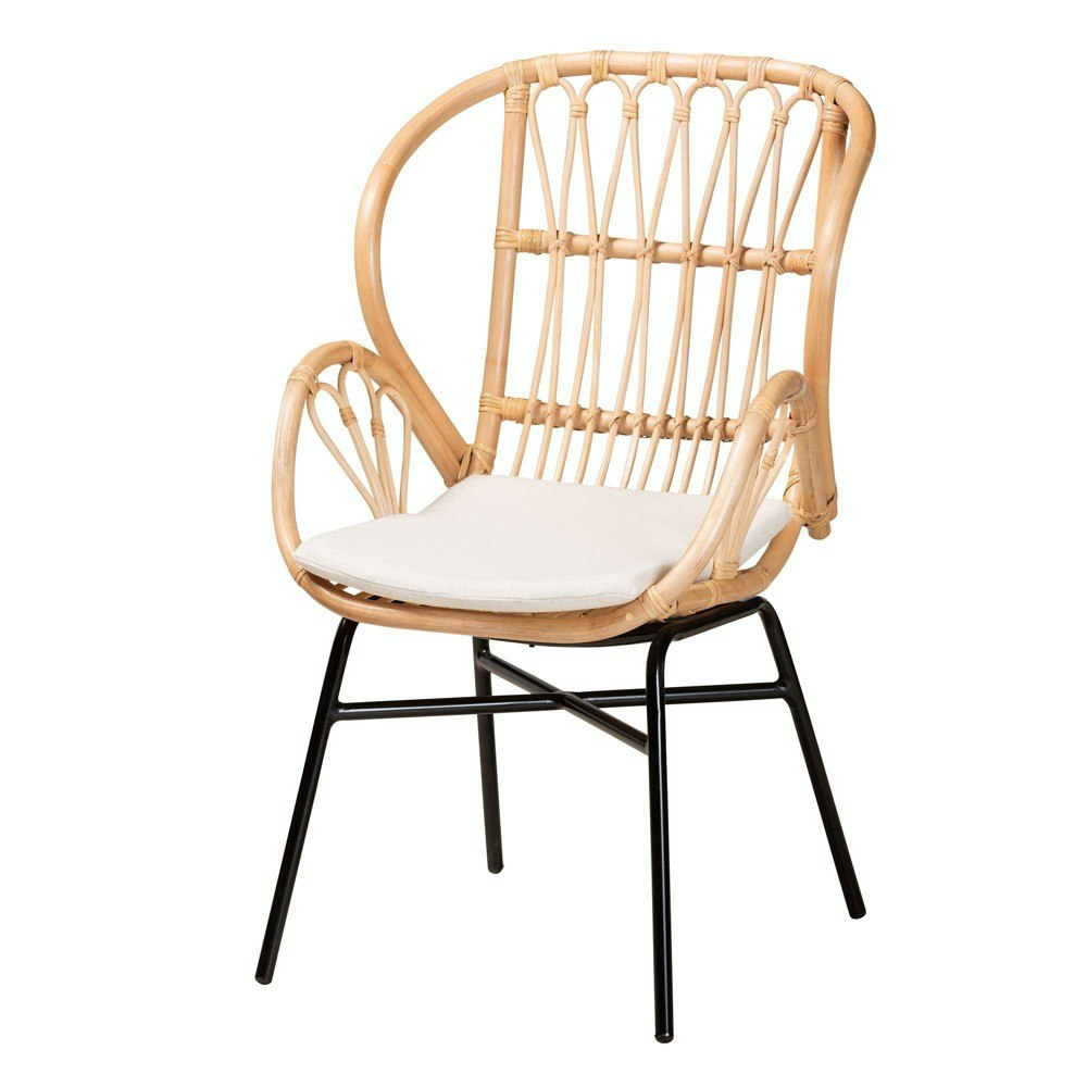 Bali & Pari Caelia Rattan and Metal Chair: $125.99 Bali & Pari Caelia Rattan and Metal Chair: $125.99