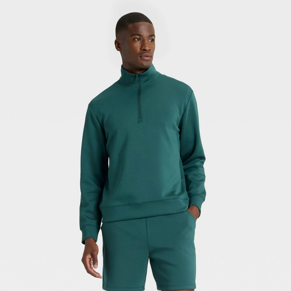 All in Motion Men's Spacer Half Zip Collared Sweatshirt: $35 All in Motion Men's Spacer Half Zip Collared Sweatshirt: $35