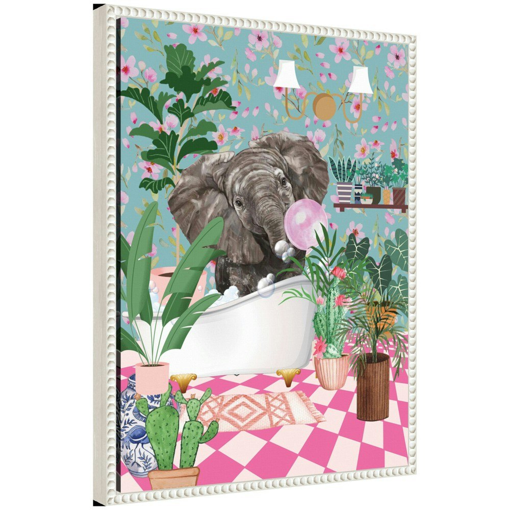 Kate & Laurel 18"x24" Sylvie Elephant Bubblegum Framed Canvas: $54.99 Kate & Laurel 18"x24" Sylvie Elephant Bubblegum Framed Canvas: $54.99