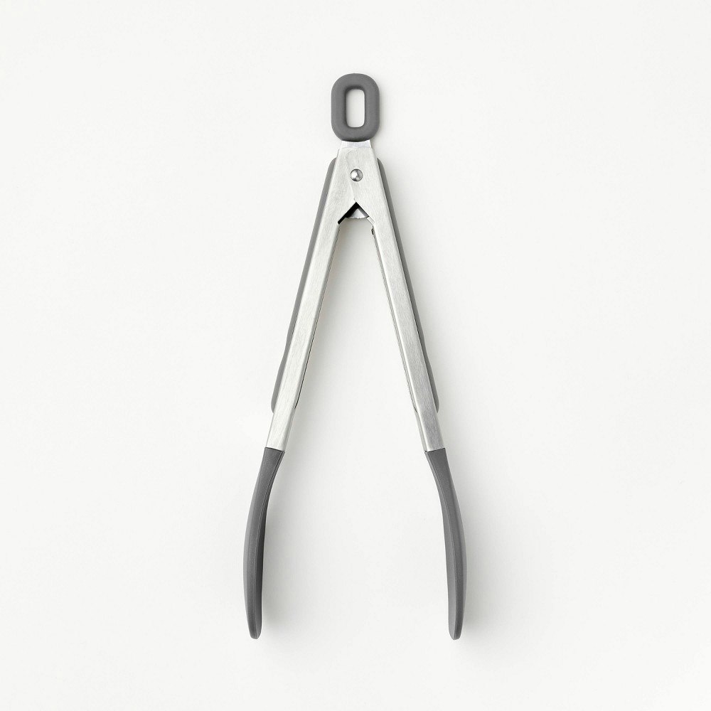Figmint 9-Inch Stainless Steel Silicone-Tip Tongs: $5
