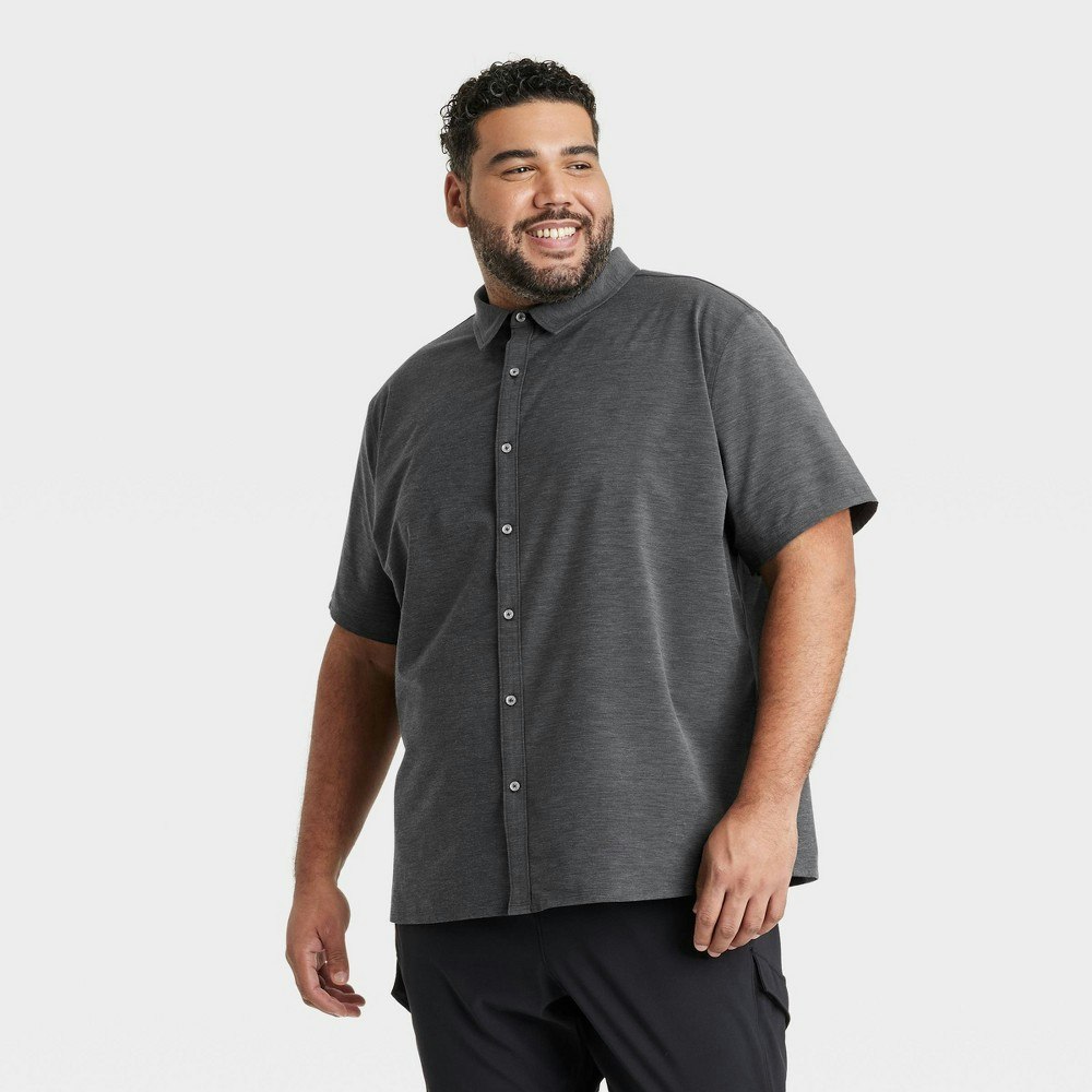 All In Motion Men's Big Quick Dry Poplin Short Sleeve Woven Shirt: $25 All In Motion Men's Big Quick Dry Poplin Short Sleeve Woven Shirt: $25