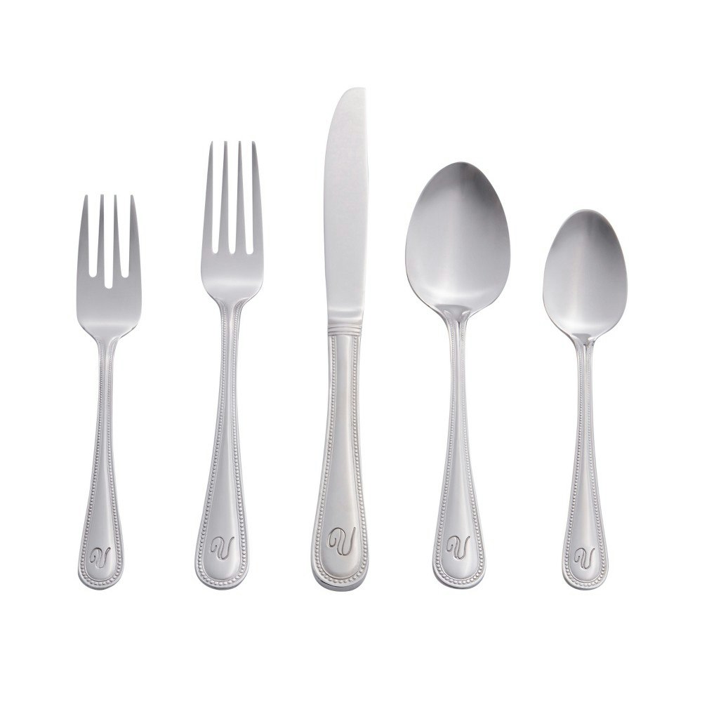 RiverRidge Beaded 46-Piece Stainless Steel Flatware Set: $63.99