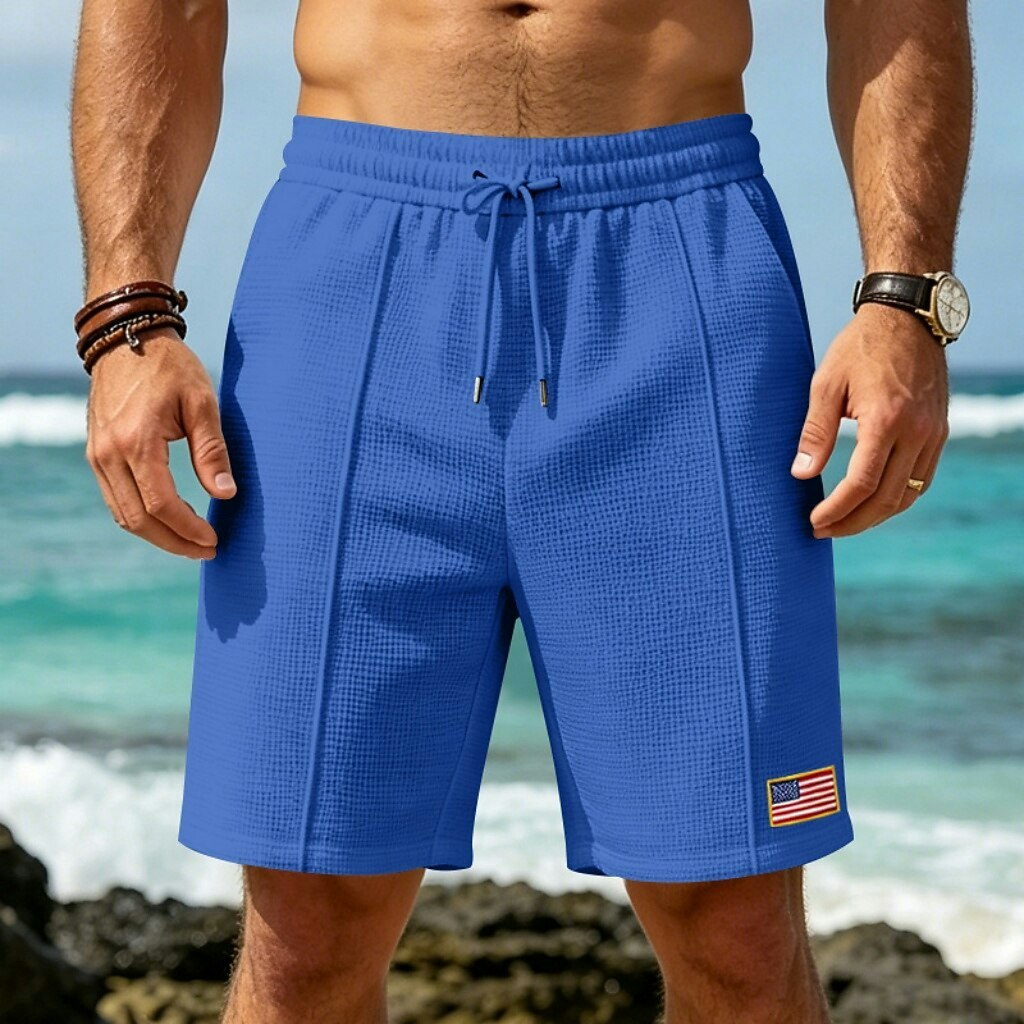 Men's Waffle Pocketed Shorts: 2 pairs for $9 Men's Waffle Pocketed Shorts: 2 pairs for $9