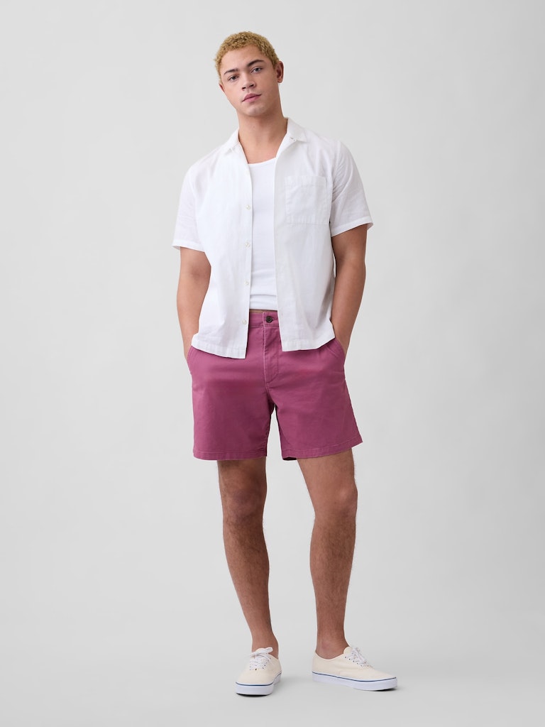 7-Inch Essential Khaki Shorts: $17.99 7-Inch Essential Khaki Shorts: $17.99