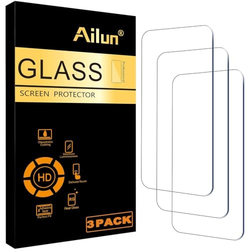 Ailun 6.7-Inch Tempered Glass Screen Protector 3-Pack for iPhone 15 Plus and 16 Plus: $5.98