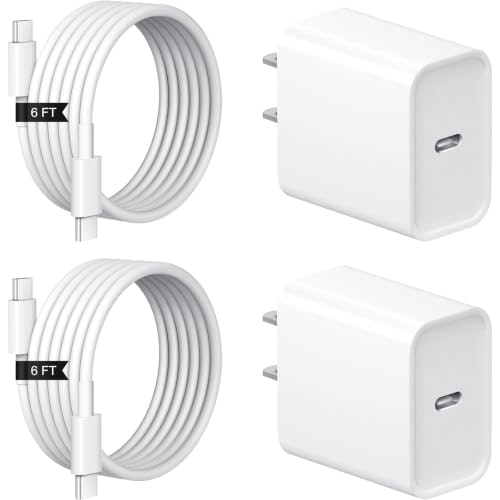 20W USB-C Wall Charger and 6-Foot Cable 4-Pack: $21.98