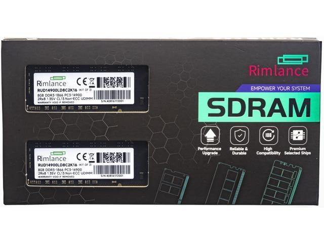 Rimlance 16GB (2x8GB) DDR3 1866MHz Desktop Memory: $39