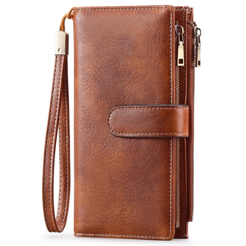 Falan Mule Women’s Leather RFID Wristlet Wallet: $19.99 Falan Mule Women’s Leather RFID Wristlet Wallet: $19.99