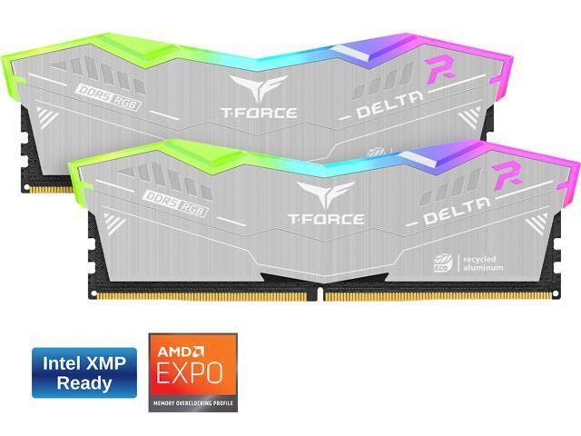 Team T-Force Delta ECO 32GB DDR5 6400MHz Desktop Memory 2-Pack: $469.99