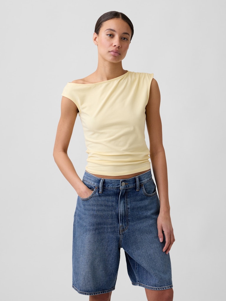 Stretch Jersey Off-Shoulder Top: $10 Stretch Jersey Off-Shoulder Top: $10