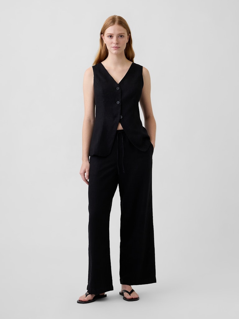 Linen-Blend Wide-Leg Pants: $41.99 Linen-Blend Wide-Leg Pants: $41.99