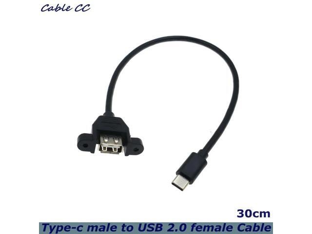 USB 3.1 Type-C Male to USB 2.0 Female Panel Mount Extension Cable: $15.54 USB 3.1 Type-C Male to USB 2.0 Female Panel Mount Extension Cable: $15.54