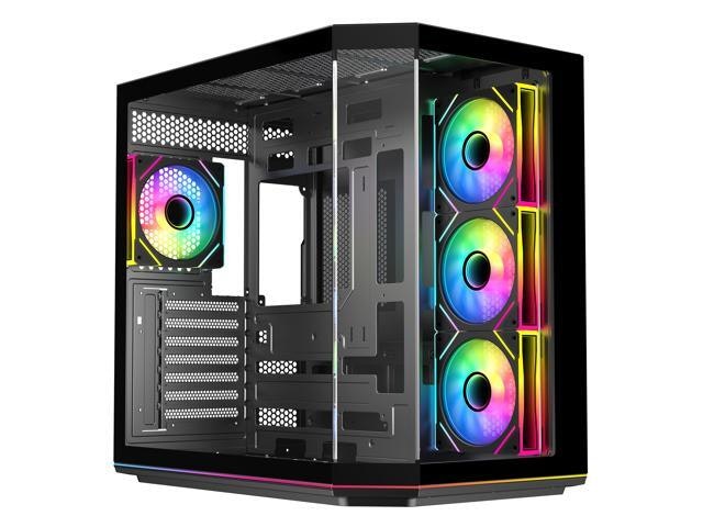 DIYPC ARGB-N3-PRO ATX Tempered Glass Gaming Case with 4 ARGB Fans: $79.99 DIYPC ARGB-N3-PRO ATX Tempered Glass Gaming Case with 4 ARGB Fans: $79.99