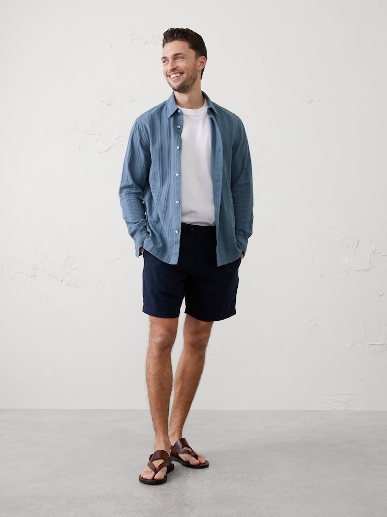 Standard-Fit Textured Resort Shirt: $41.97 Standard-Fit Textured Resort Shirt: $41.97