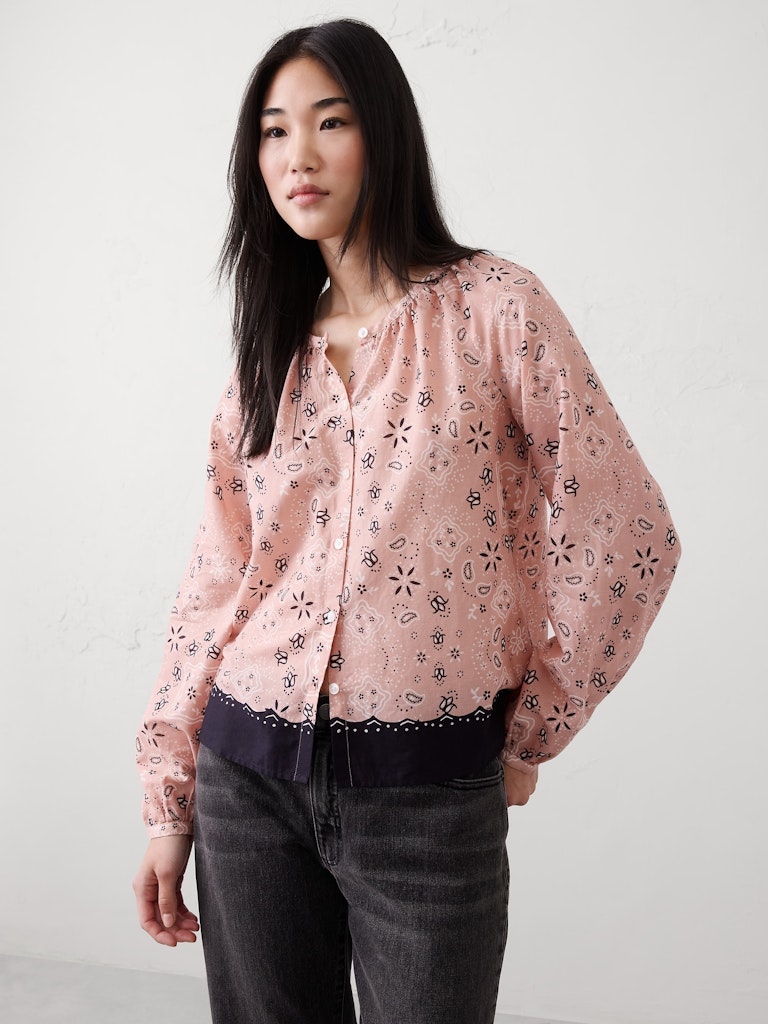 Voile Puff-Sleeve Shirt: $49.97 Voile Puff-Sleeve Shirt: $49.97
