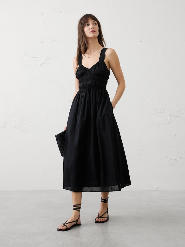 Voile Shirred-Bust Midi Dress: $109.97 Voile Shirred-Bust Midi Dress: $109.97