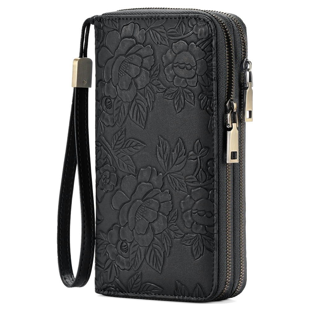 Gaekeao RFID Blocking Floral Leather Wristlet Wallet: $21.49 Gaekeao RFID Blocking Floral Leather Wristlet Wallet: $21.49