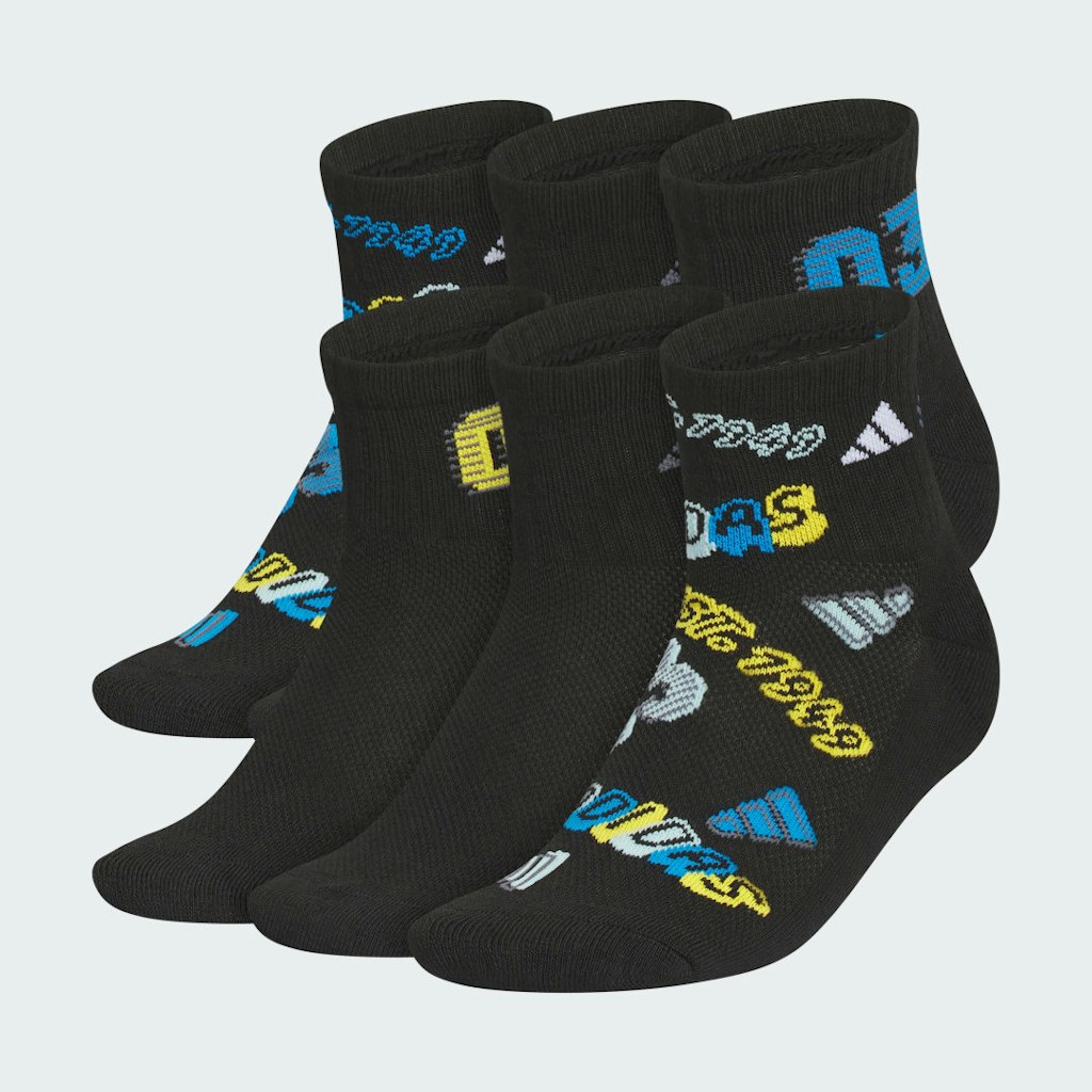 Youth Cushioned Graphic Quarter Socks 6-Pack: $22