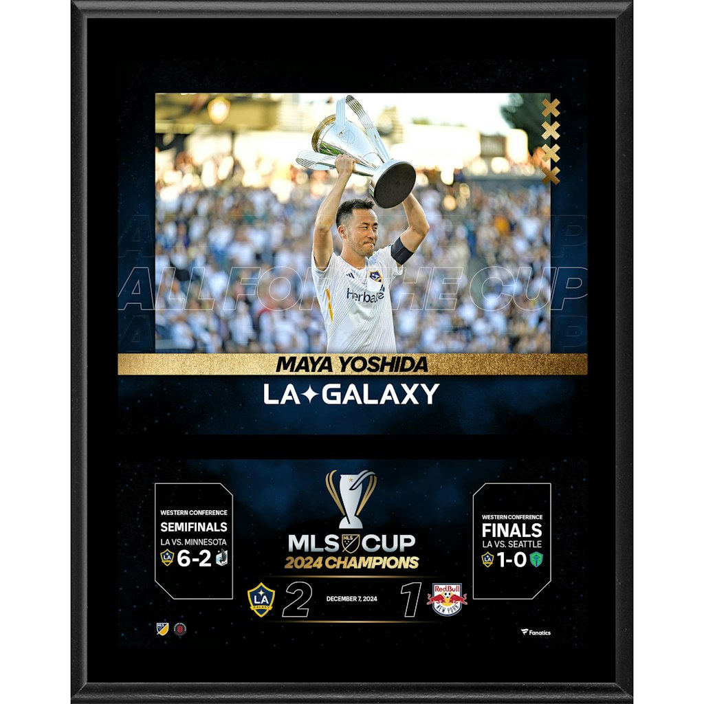 Maya Yoshida LA Galaxy 2024 MLS Cup Champions 12" x 15" Sublimated Plaque: $49.99 Maya Yoshida LA Galaxy 2024 MLS Cup Champions 12" x 15" Sublimated Plaque: $49.99