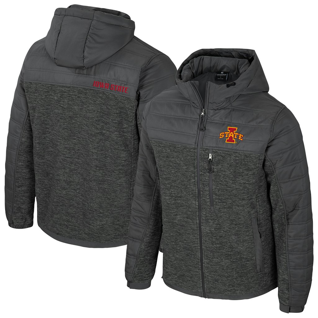 Colosseum Iowa State Cyclones Men's Nightman Full-Zip Puffer Hoodie: $84.99 Colosseum Iowa State Cyclones Men's Nightman Full-Zip Puffer Hoodie: $84.99