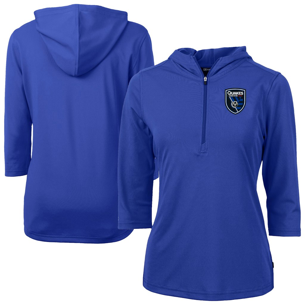 Cutter & Buck San Jose Earthquakes Women's Virtue Eco Pique Half-Zip Pullover Hoodie: $86.99 Cutter & Buck San Jose Earthquakes Women's Virtue Eco Pique Half-Zip Pullover Hoodie: $86.99