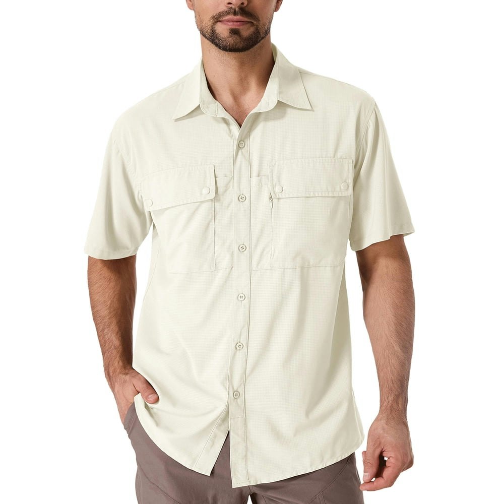 Poentab Men's Short Sleeve UPF 50+ Fishing Shirt: $19.99