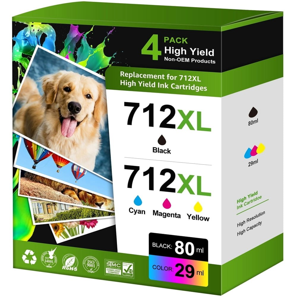712 Ink Cartridge 4-Pack: $79.99 712 Ink Cartridge 4-Pack: $79.99