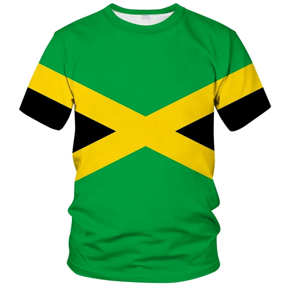 Rebaike Men's Jamaican Flag Shirt: $19.99