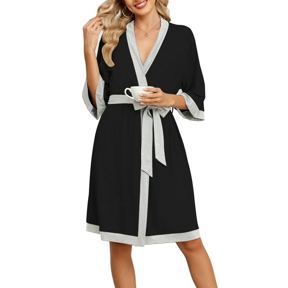 DreamFish Women's Floral Knit Kimono Bathrobe: $14.59 DreamFish Women's Floral Knit Kimono Bathrobe: $14.59