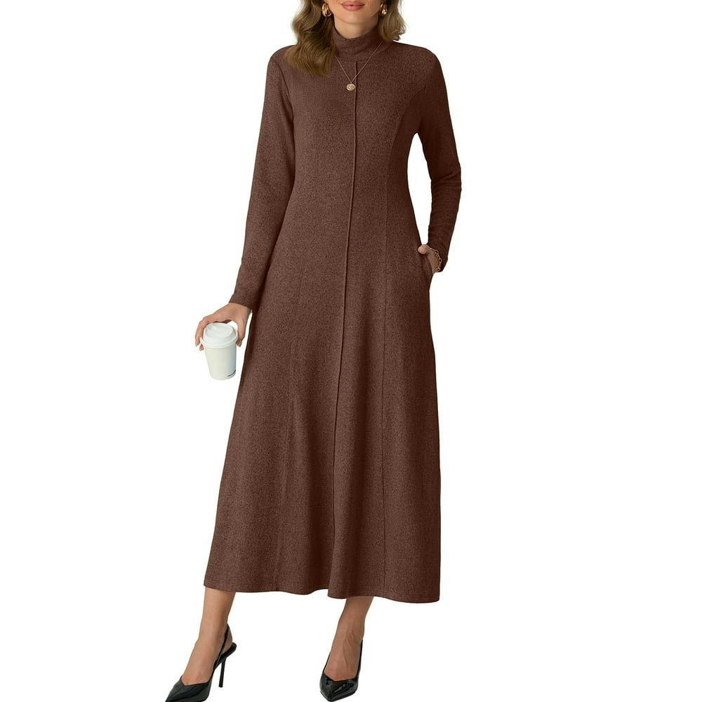 Cueply Women's Mock Neck Long Sleeve Casual Dress: $21.99 Cueply Women's Mock Neck Long Sleeve Casual Dress: $21.99
