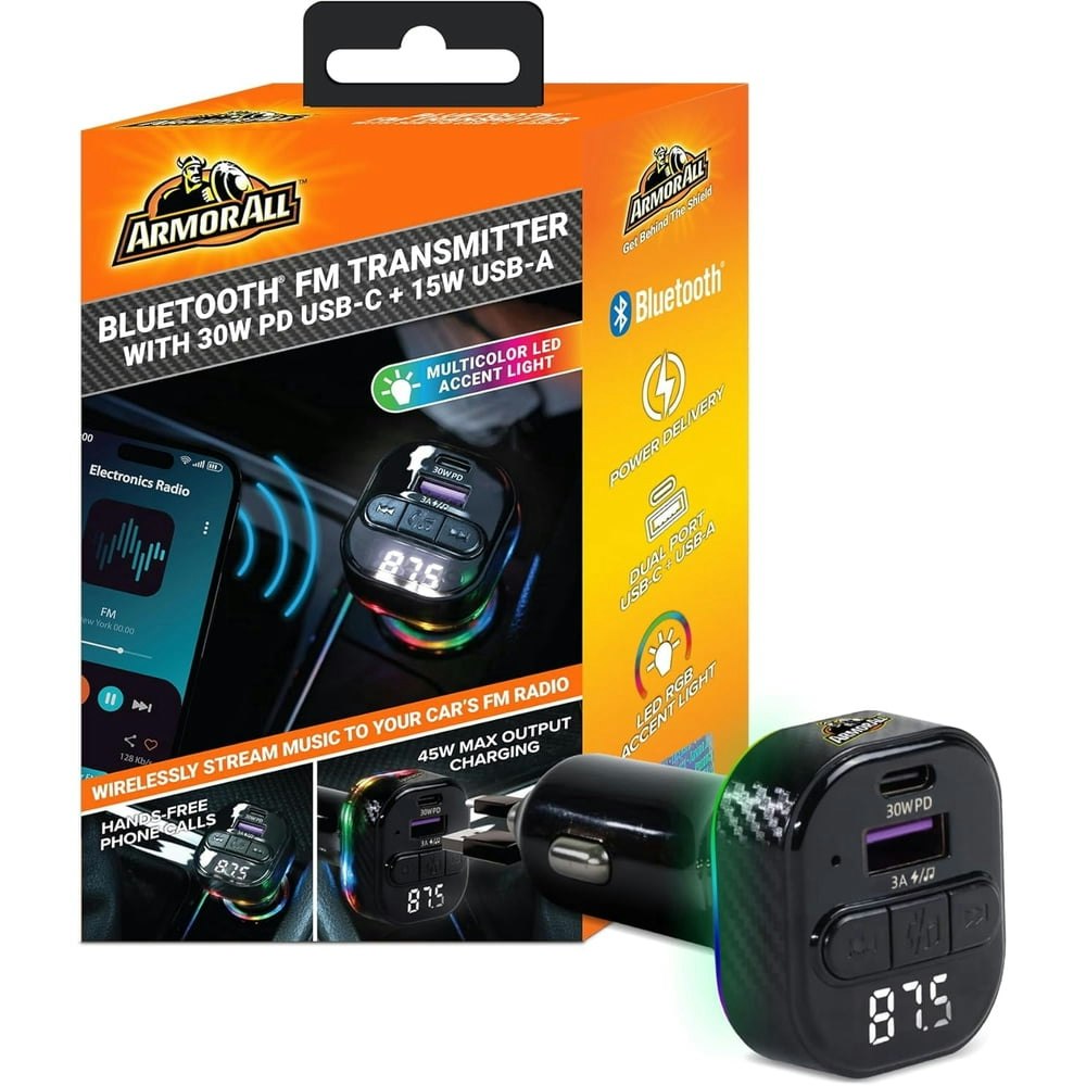 Armor All FM Bluetooth Transmitter and Quick Charger: $14.99 Armor All FM Bluetooth Transmitter and Quick Charger: $14.99