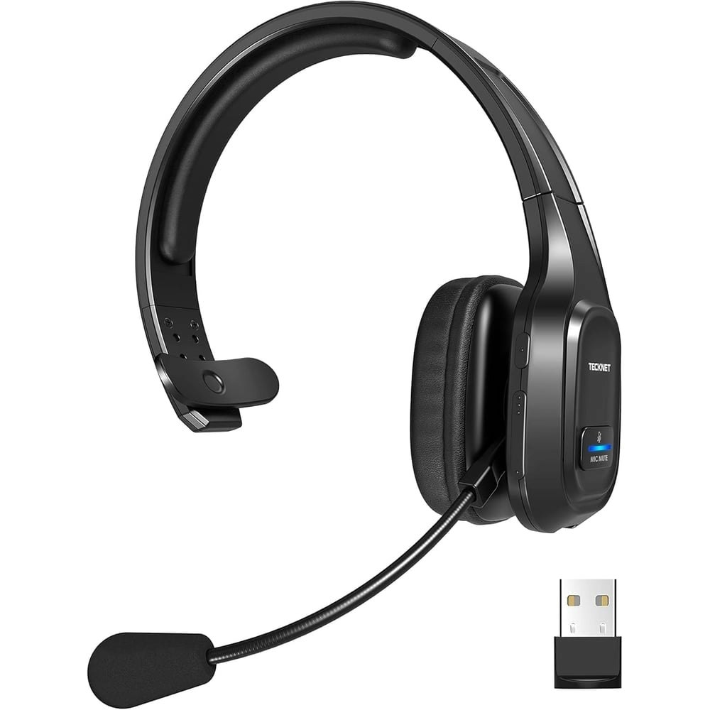Tecknet Bluetooth Trucker Headset with Noise-Canceling Microphone: $39.99